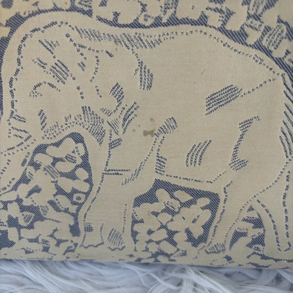 Jim Thompson Tote Bag Womens Large Gray & Cream Elephant Print Shopper